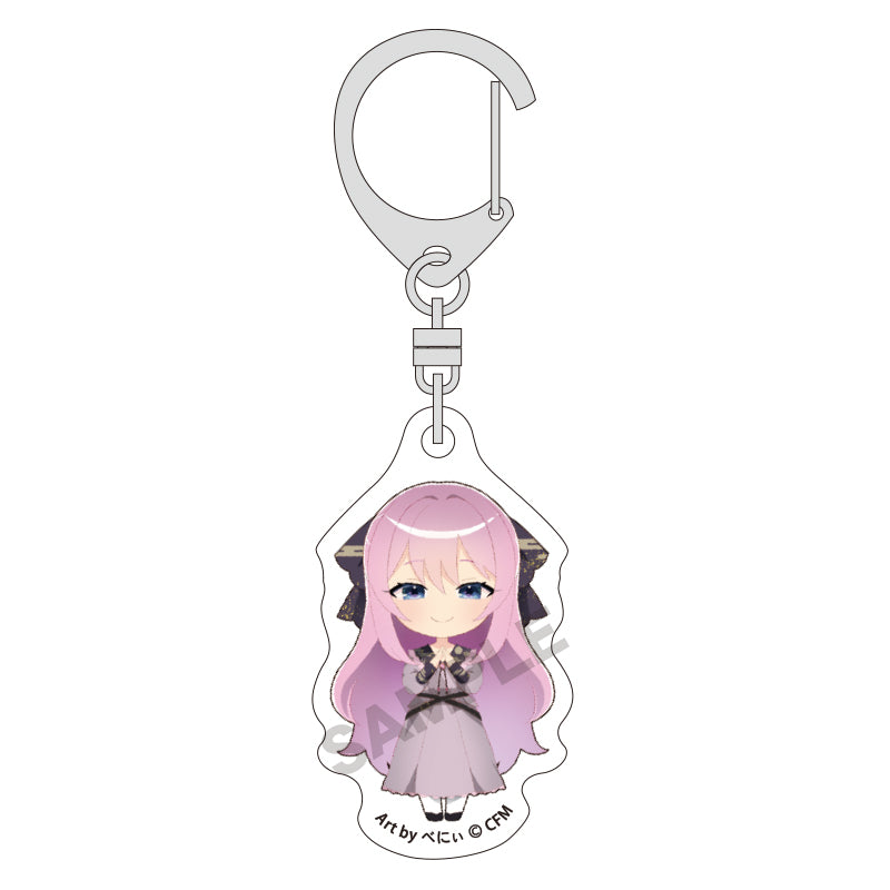 (Goods - Key Chain) Hatsune Miku Mini Acrylic Key Chain Megurine Luka Hannari 2024 Chibi