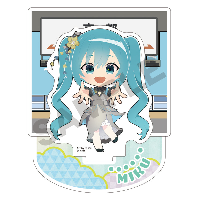 (Goods - Stand Pop) Hatsune Miku Diorama Acrylic Stand Hatsune Miku Hannari 2024 Chibi