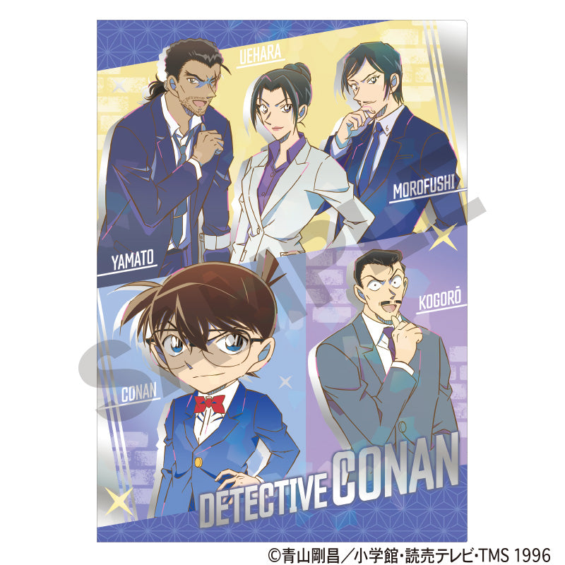 (Goods - Clear File) Detective Conan Metallic Holographic Clear File Blue Metallic