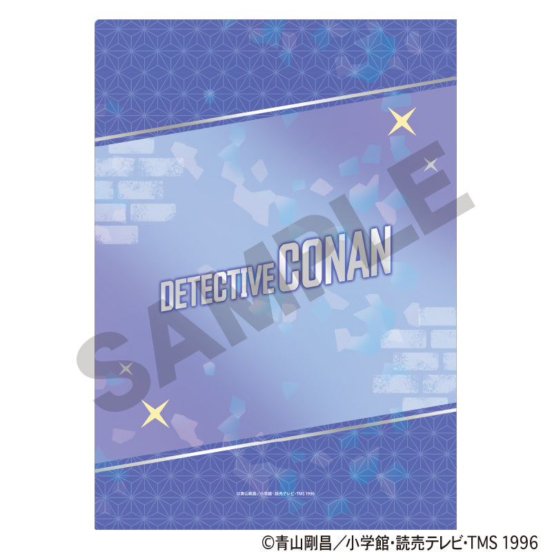 (Goods - Clear File) Detective Conan Metallic Holographic Clear File Blue Metallic