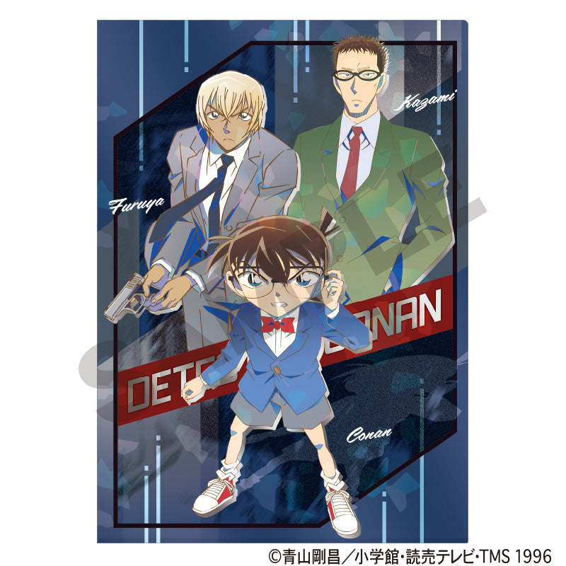 (Goods - Clear File) Detective Conan Metallic Holographic Clear File Silver Line