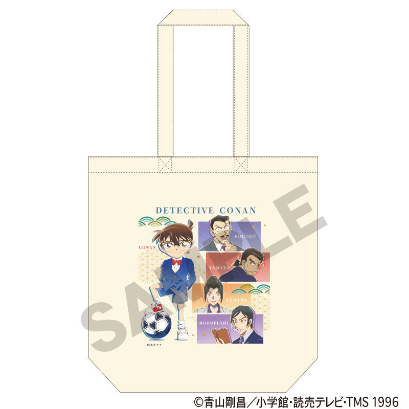 (Goods - Bag) Detective Conan Tote Bag (Green Japanese Pattern)