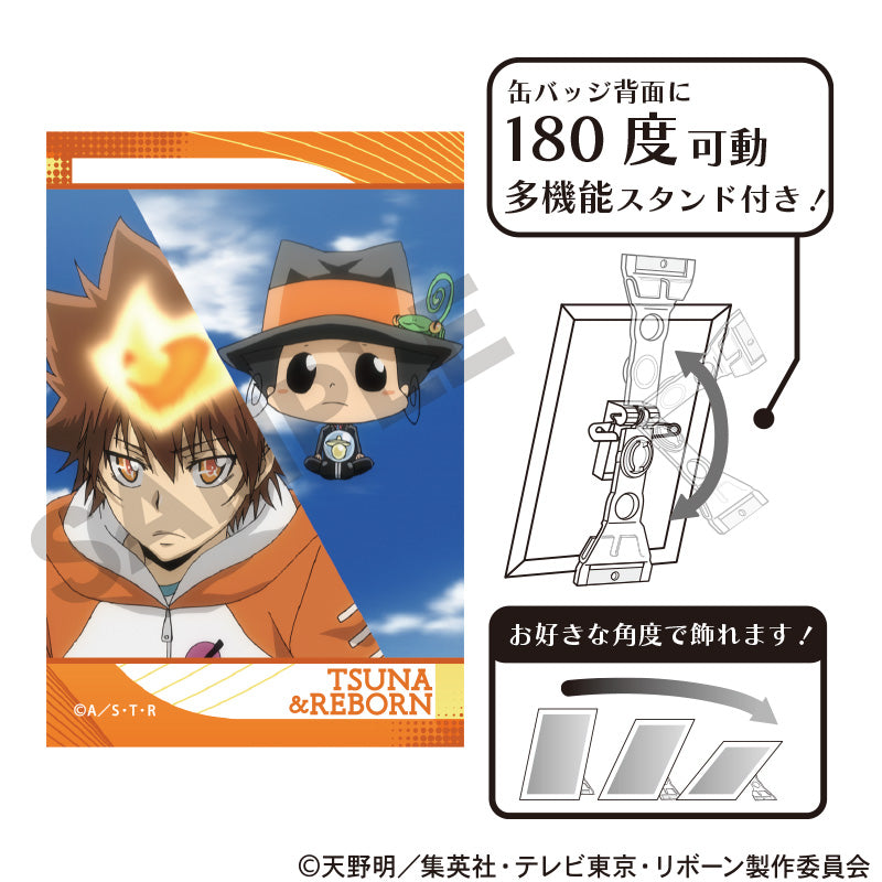 (Goods - Badge) REBORN! Art Button Badge Tsunayoshi Sawada & Reborn Anime Still