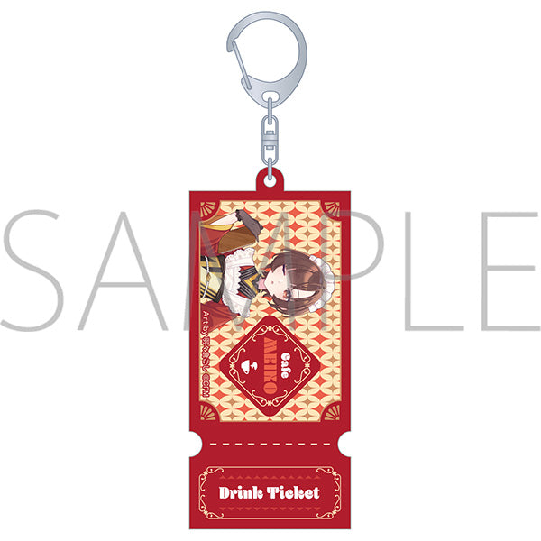 (Goods - Key Chain) Hatsune Miku Series Ticket Style Acrylic Key Chain E MEIKO (Japanese Cafe)