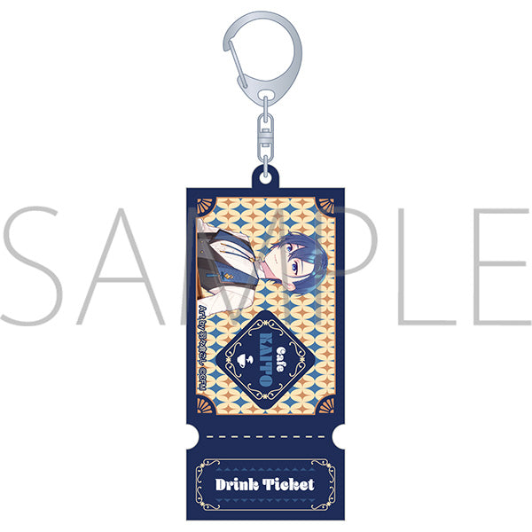 (Goods - Key Chain) Hatsune Miku Series Ticket Style Acrylic Key Chain F KAITO (Japanese Cafe)