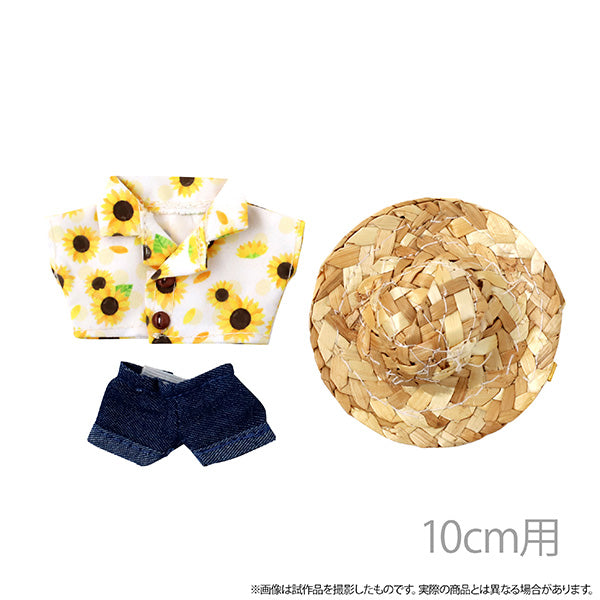 (Goods - Figure Accessory) Non-Character Original Petit la vie Aloha Coordinate Set - White for 10cm Plush