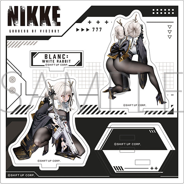 (Goods - Stand Pop) GODDESS OF VICTORY: NIKKE Adorable from Behind Acrylic Stand Blanc: White Rabbit