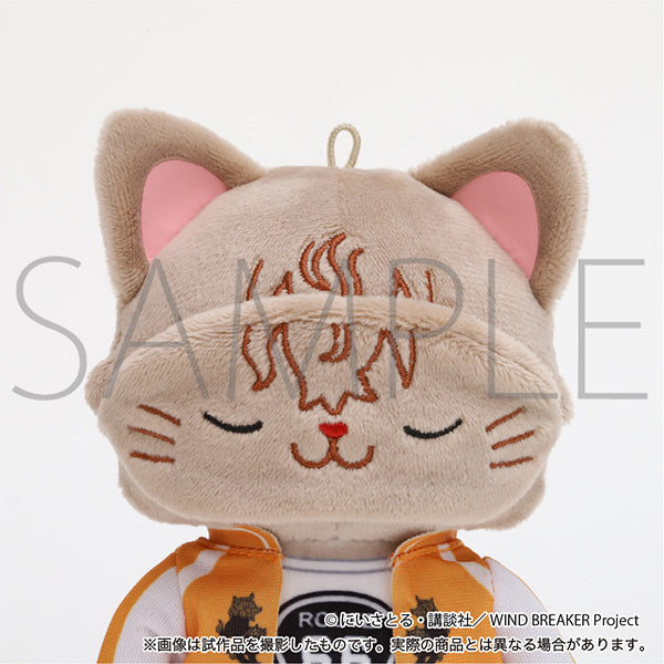 (Goods - Key Chain) WIND BREAKER withCAT Plush With Eye Mask Key Chain Choji Tomiyama