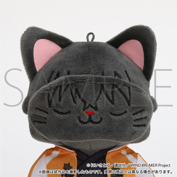 (Goods - Key Chain) WIND BREAKER withCAT Plush With Eye Mask Key Chain Jo Togame