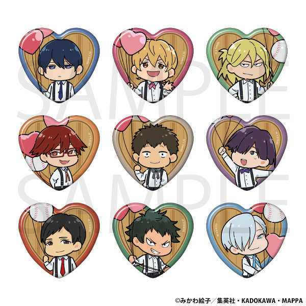 (1BOX=9)(Goods - Badge) Oblivion Battery Heart-shaped Button Badge Collection