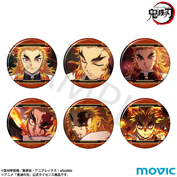 (1BOX=6)(Goods - Badge) Demon Slayer: Kimetsu no Yaiba Oshi Taishi Badge Collection Kyojuro Rengoku