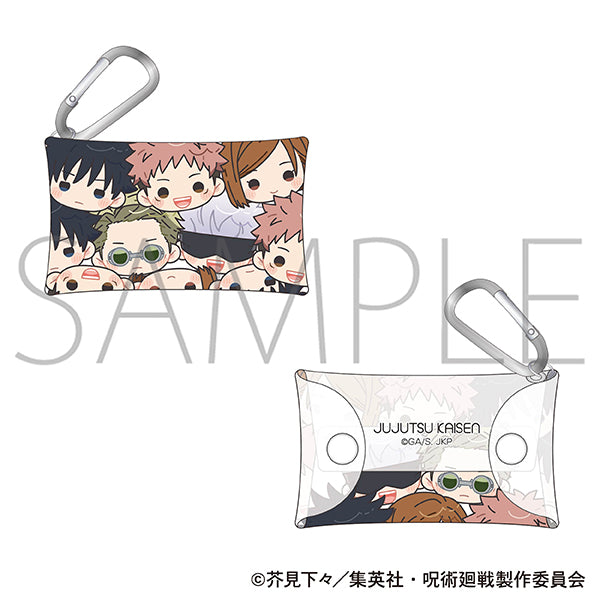 (Goods - Pouch) Jujutsu Kaisen Season 2 Clear Pouch W/ Carabiner Yuji Itadori, Megumi Fushiguro, Nobara Kugisaki, Kento Nanami, Satoru Gojo