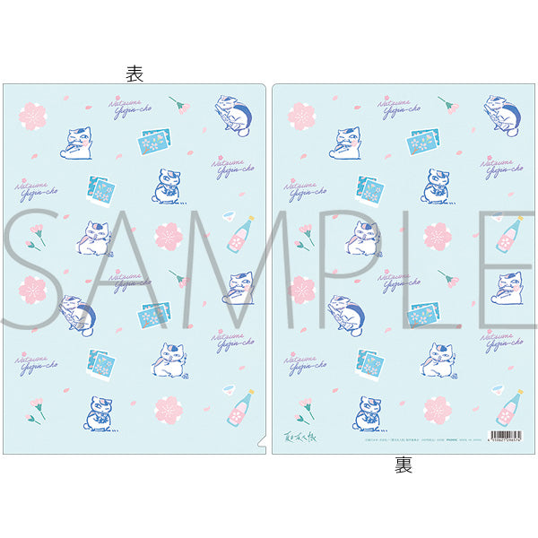 (Goods - Clear File) Natsume's Book of Friends (Natsume Yuujinchou) Nyanko Sensei Clear File Cherry Blossom Viewing Design