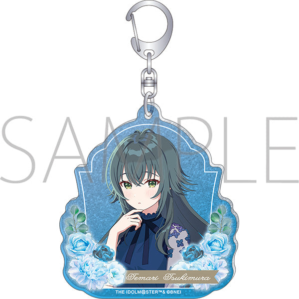 (Goods - Key Chain) Gakuen iDOLM@STER Glitter Acrylic Key Chain Temari Tsukimura