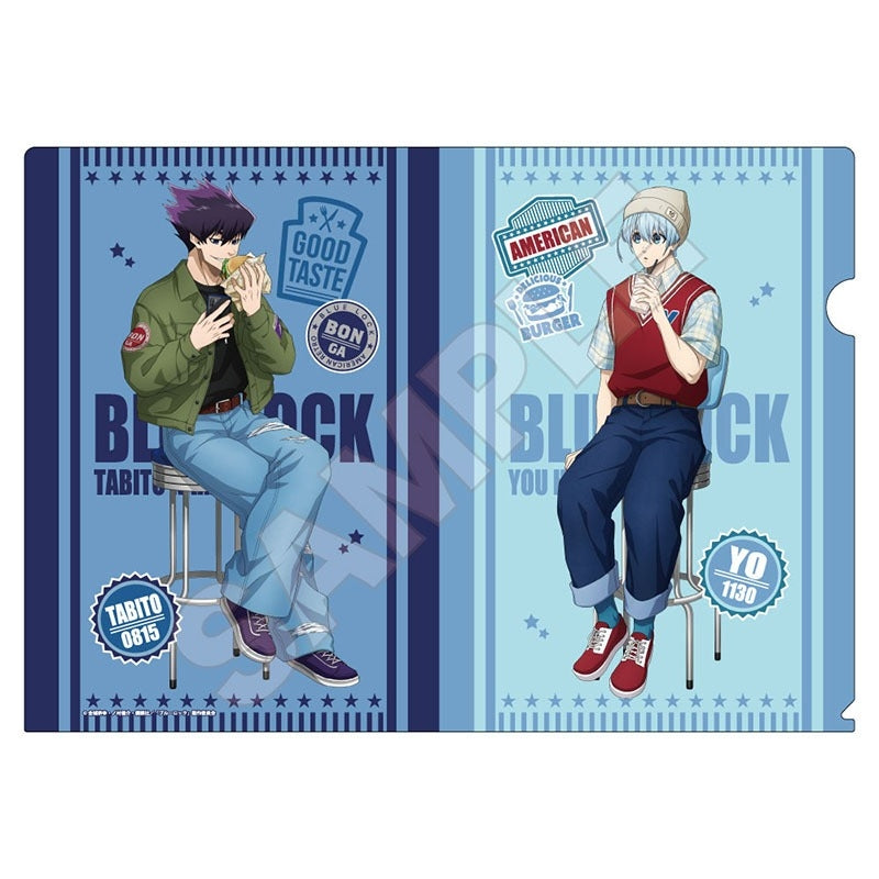 (Goods - Clear File) Blue Lock TV Anime American Retro Clear File Karasu & Hiori