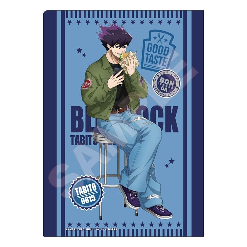 (Goods - Clear File) Blue Lock TV Anime American Retro Clear File Karasu & Hiori