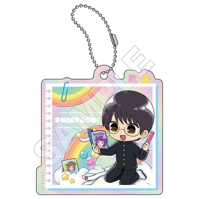 (Goods - Key Chain) 3-Z GINPACHI SENSEI Iridescent Rainbow Acrylic Key Chain Shinpachi Shimura