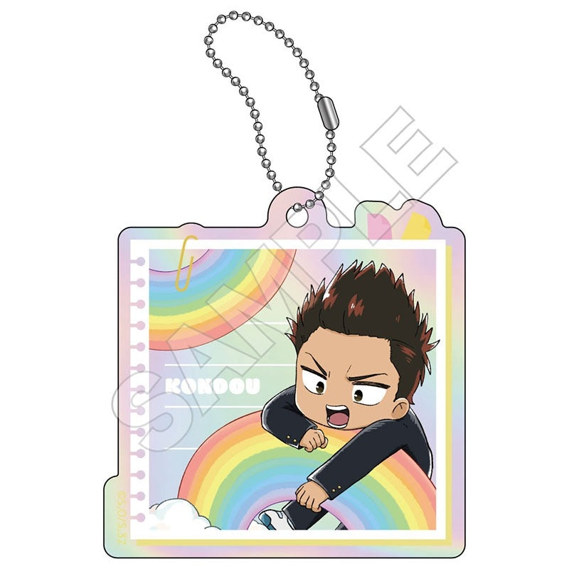 (Goods - Key Chain) 3-Z GINPACHI SENSEI Iridescent Rainbow Acrylic Key Chain Kondo Isao