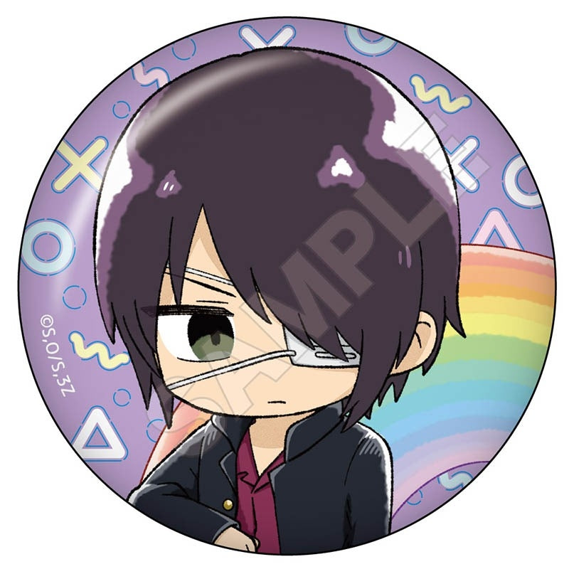 (1BOX=9)(Goods - Badge) 3-Z GINPACHI SENSEI Glitter Rainbow Button Badge