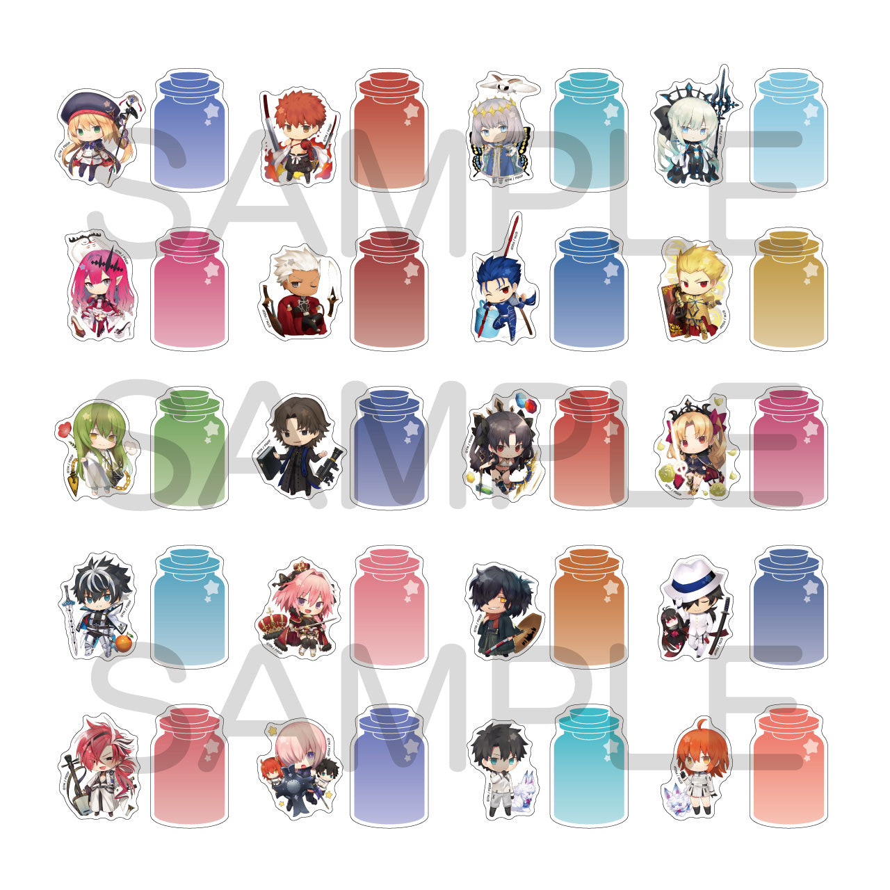 (1BOX=20)(Goods - Sticker) Fate/Grand Order Charatoria Sticker Set Vol.1