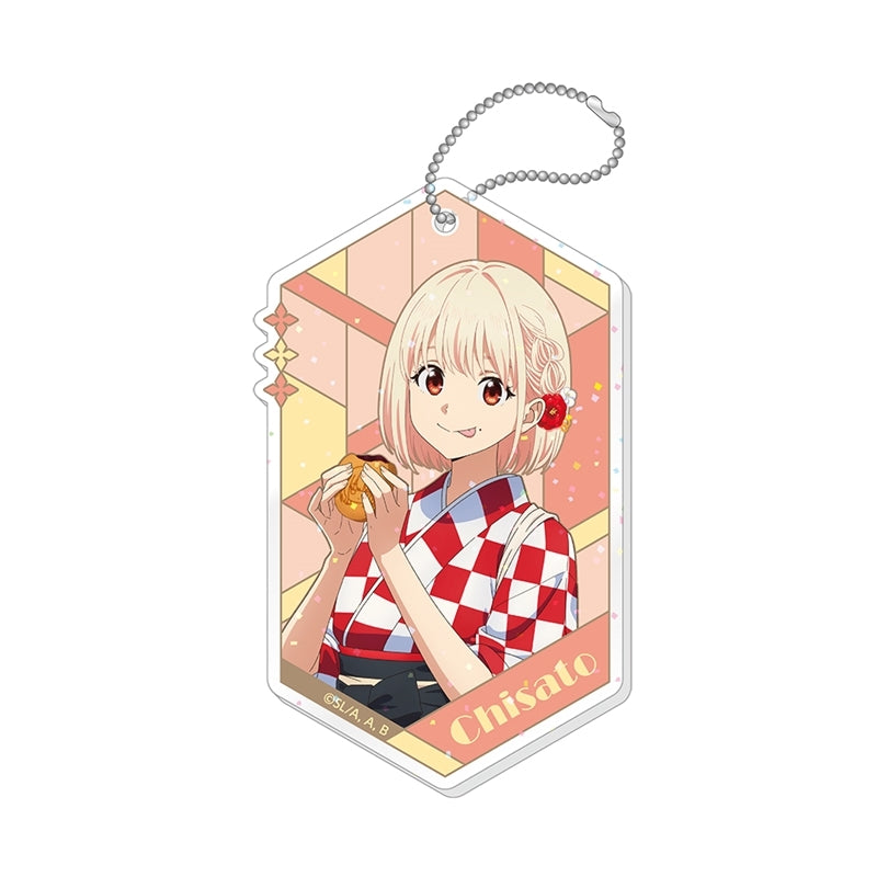 (Goods - Key Chain) Lycoris Recoil Glitter Acrylic Key Chain / Chisato Nishikigi