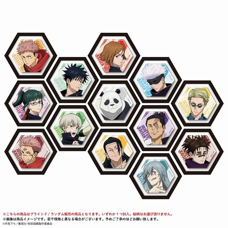 (1BOX=13)(Goods - Magnet) Jujutsu Kaisen Hexagonal Mini Canvas Magnet Shibuya Incident