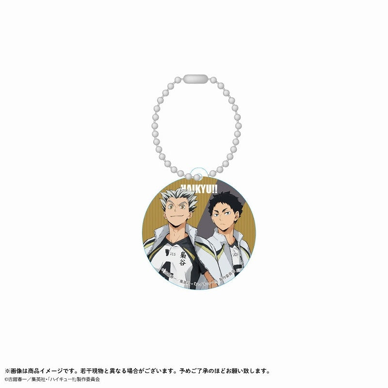 (Goods - Key Chain) Haikyu!! 56mm Plastic Charm Bokuto & Akaashi