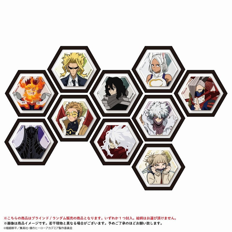 (1BOX=10)(Goods - Magnet) My Hero Academia Hexagonal Mini Canvas Magnet Pro Heroes/Villains Ver.