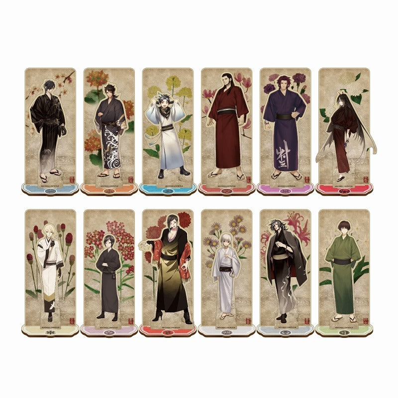 (Goods - Stand Pop) Touken Ranbu ONLINE Hanakoyomi Emaki Vol. 2 Wooden Stand Mutsunokami Yoshiyuki