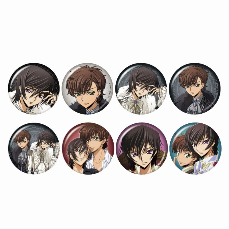 (1BOX=8)(Goods - Badge) CODE GEASS Lelouch of the Rebellion Chara Badge Collection "Mystic Feather" (8 Types) (animate Advance Sales)