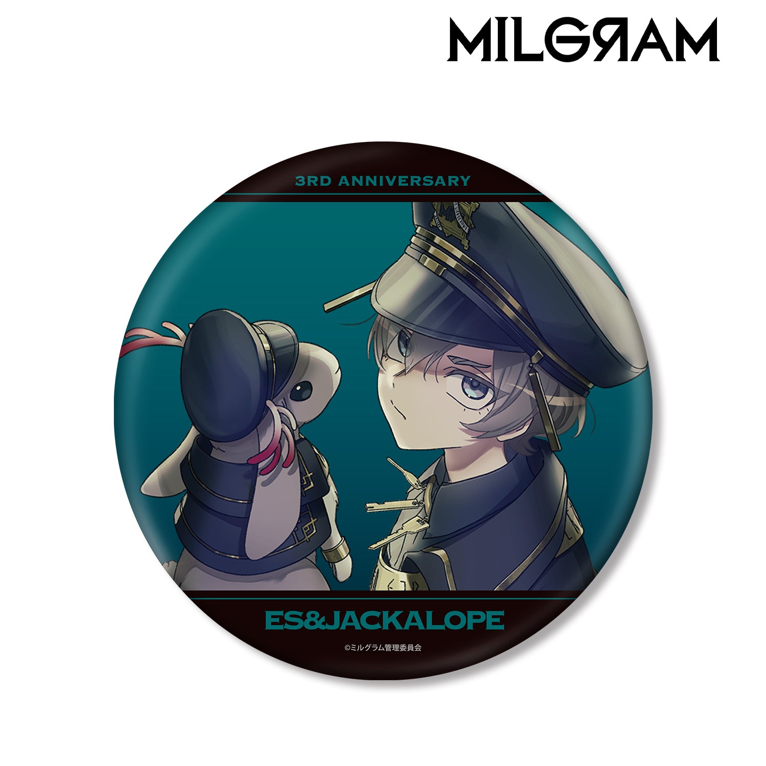 (Goods - Badge) MILGRAM Exclusive Art Es & Jackalope 3rd Anniversary ver. BIG Button Badge