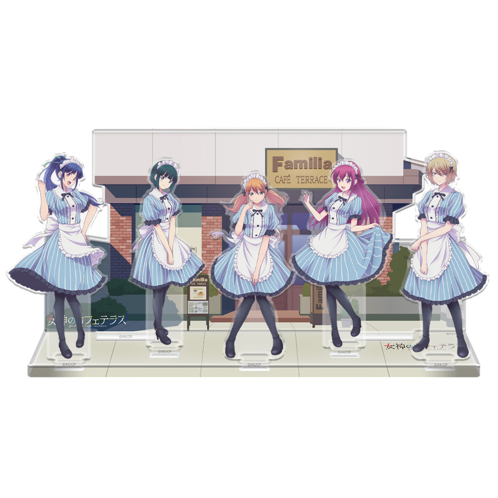 (Goods - Stand Pop) The Café Terrace and Its Goddesses Acrylic Diorama Familia ver.