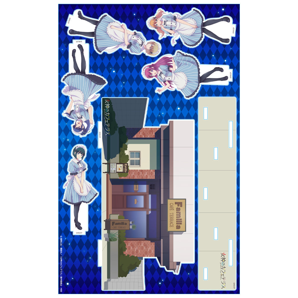 (Goods - Stand Pop) The Café Terrace and Its Goddesses Acrylic Diorama Familia ver.