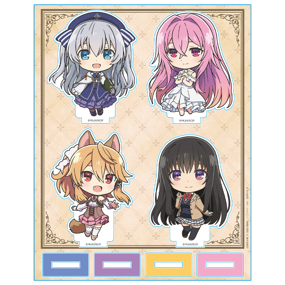 (Goods - Stand Pop) Seirei Gensouki: Spirit Chronicles 2 Acrylic Chara Stand Celia & Aishia & Latifa & Miharu [Chibi Character]