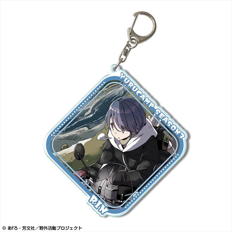 (Goods - Key Chain) Laid-Back Camp SEASON 3 BIG Acrylic Key Chain Ver. 2 Design 03 (Rin Shima/A)