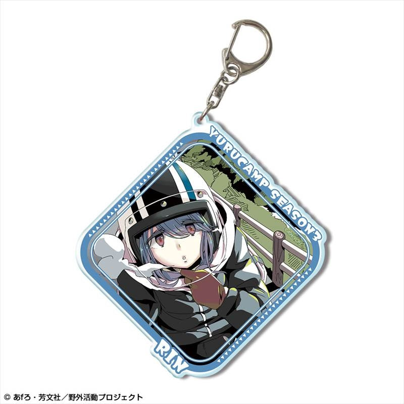 (Goods - Key Chain) Laid-Back Camp SEASON 3 BIG Acrylic Key Chain Ver. 2 Design 04 (Rin Shima/B)