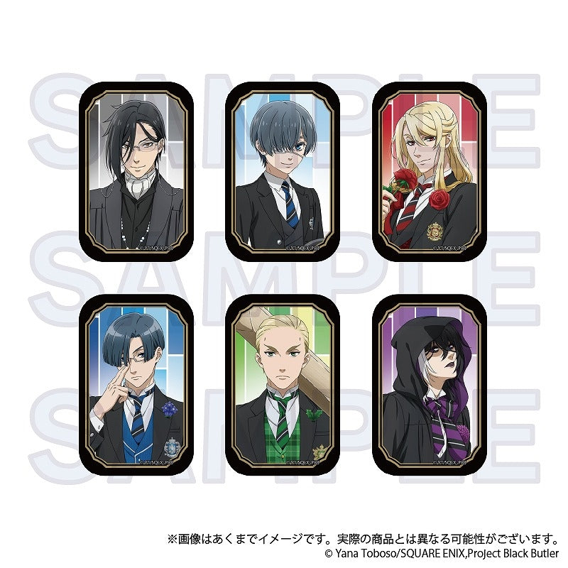 (1BOX=6)(Goods - Badge) Black Butler: Public School Arc Trading Square Button Badge