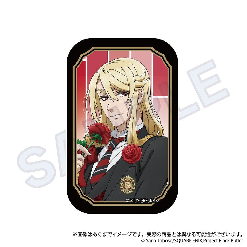 (1BOX=6)(Goods - Badge) Black Butler: Public School Arc Trading Square Button Badge