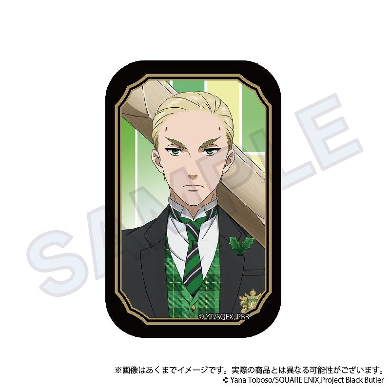 (1BOX=6)(Goods - Badge) Black Butler: Public School Arc Trading Square Button Badge