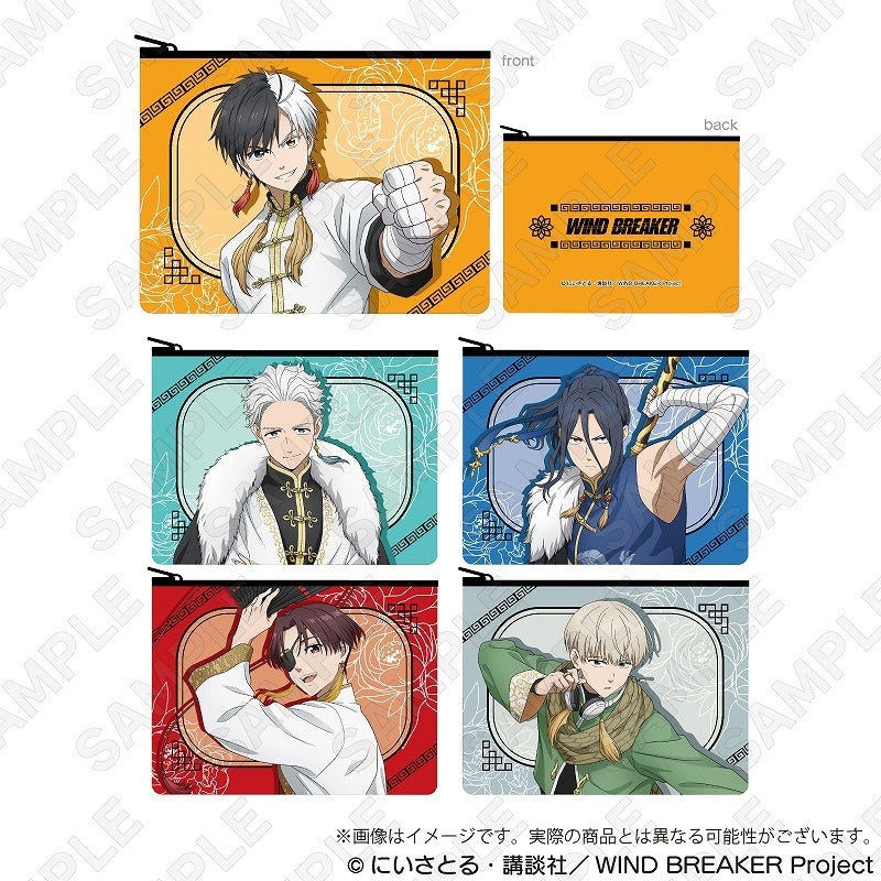 (Goods - Pouch) WIND BREAKER Flat Pouch Five Beasts ver. Ren Kaji