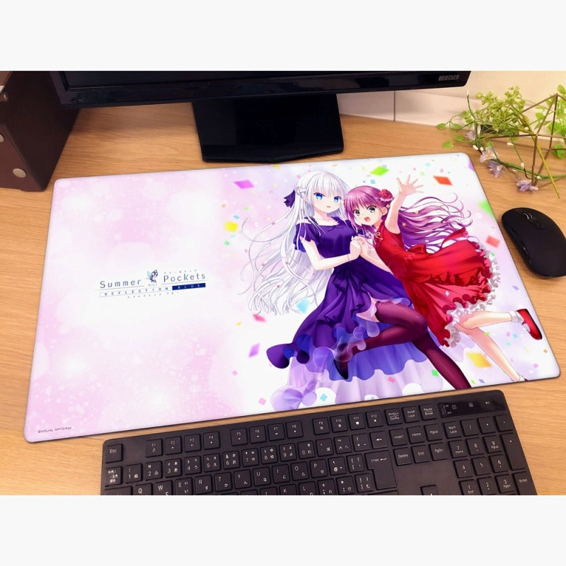 (Goods - Deskmat) Summer Pockets REFLECTION BLUE Rubber Mat (Shiroha Naruse & Umi Katou/SP5th ver.)