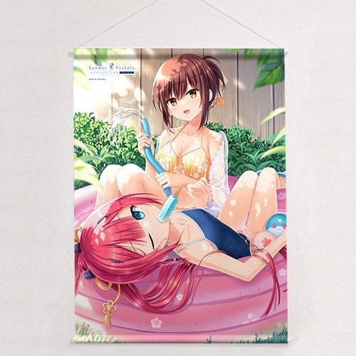 (Goods - Tapestry) Summer Pockets REFLECTION BLUE B2 Tapestry (Shiki Kamiyama & Kyouko Misaki/Pool)