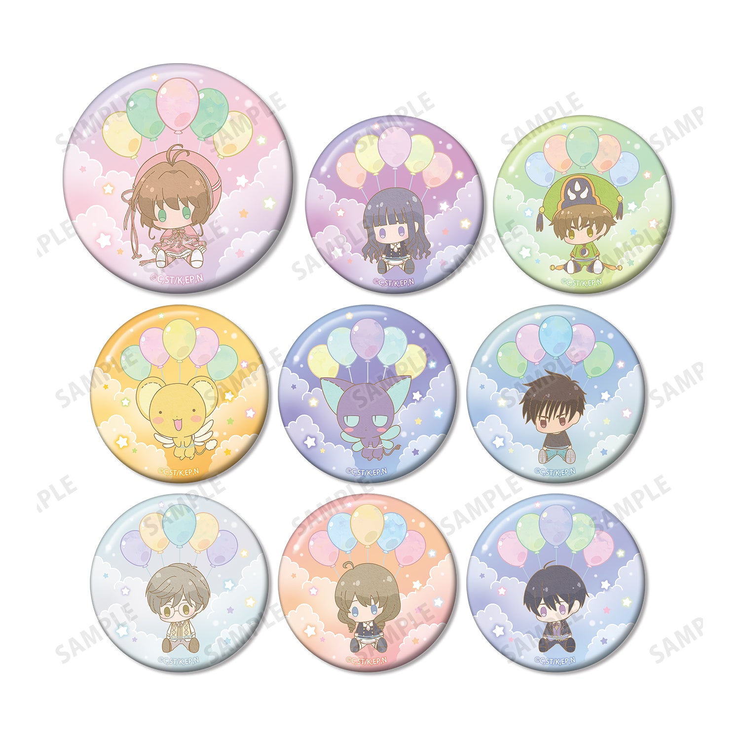 (1BOX=9)(Goods - Badge) Card Captor Sakura: Clear Card Arc Trading POPOON Button Badge