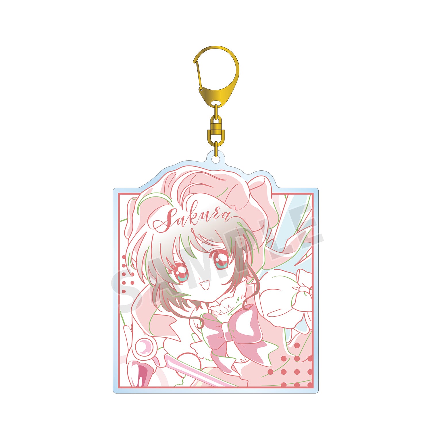 (Goods - Key Chain) TV Anime Card Captor Sakura Sakura lette-graph BIG Acrylic Key Chain