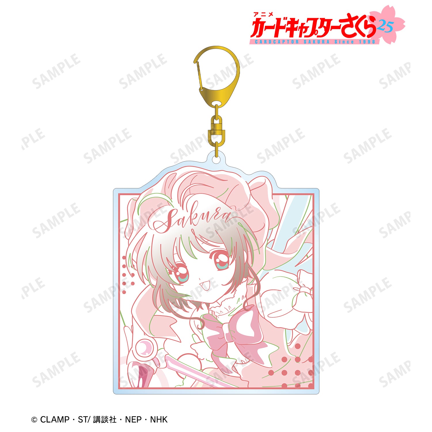 (Goods - Key Chain) TV Anime Card Captor Sakura Sakura lette-graph BIG Acrylic Key Chain