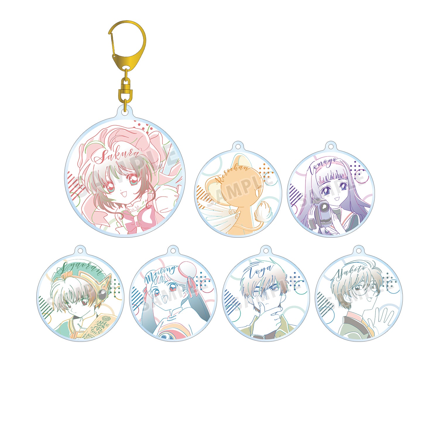 (1BOX=7)(Goods - Key Chain) TV Anime Card Captor Sakura Trading lette-graph Acrylic Key Chain