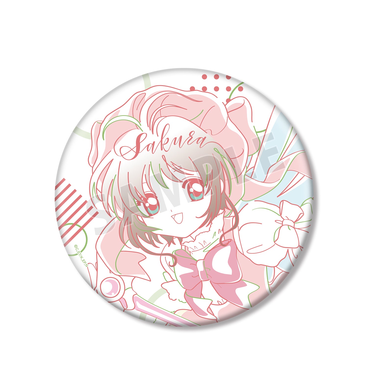 (Goods - Badge) TV Anime Card Captor Sakura Sakura lette-graph BIG Button Badge