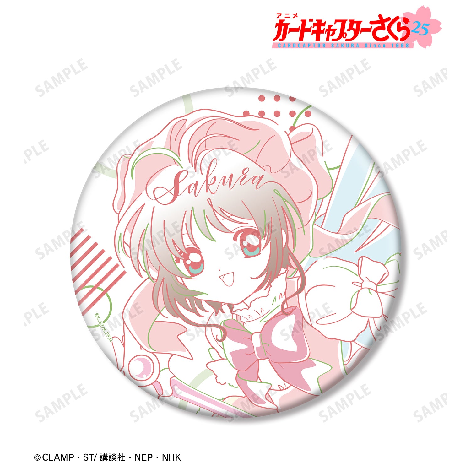 (Goods - Badge) TV Anime Card Captor Sakura Sakura lette-graph BIG Button Badge