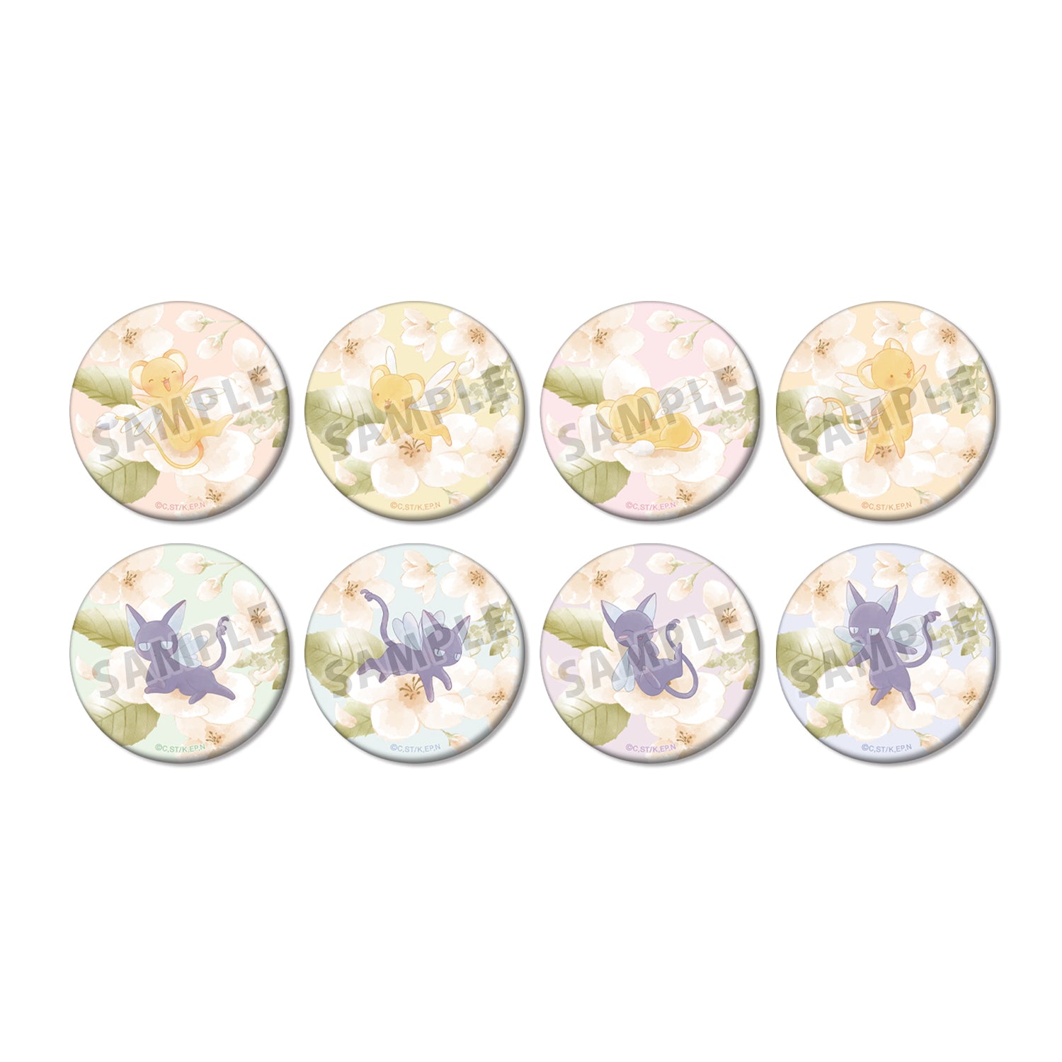 (1BOX=8)(Goods - Badge) TV Anime Card Captor Sakura Trading Botania Matte Button Badge