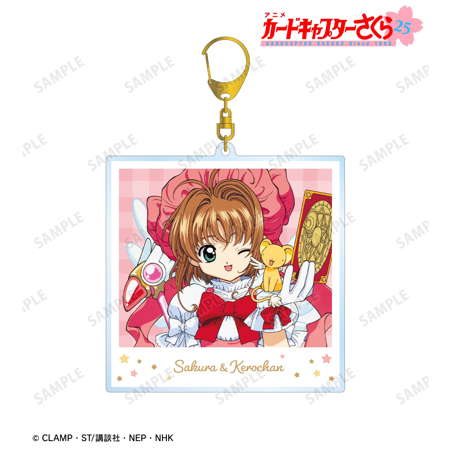 (Goods - Key Chain) TV Anime Card Captor Sakura Sakura & Kero-chan Instant Photo Style BIG Acrylic Key Chain